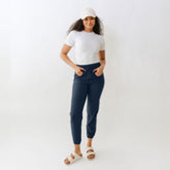 Womens Albion Fit Everywhere Joggers Lightweight Gray Slate Steel Blue SMALL $98 - Picture 1 of 7